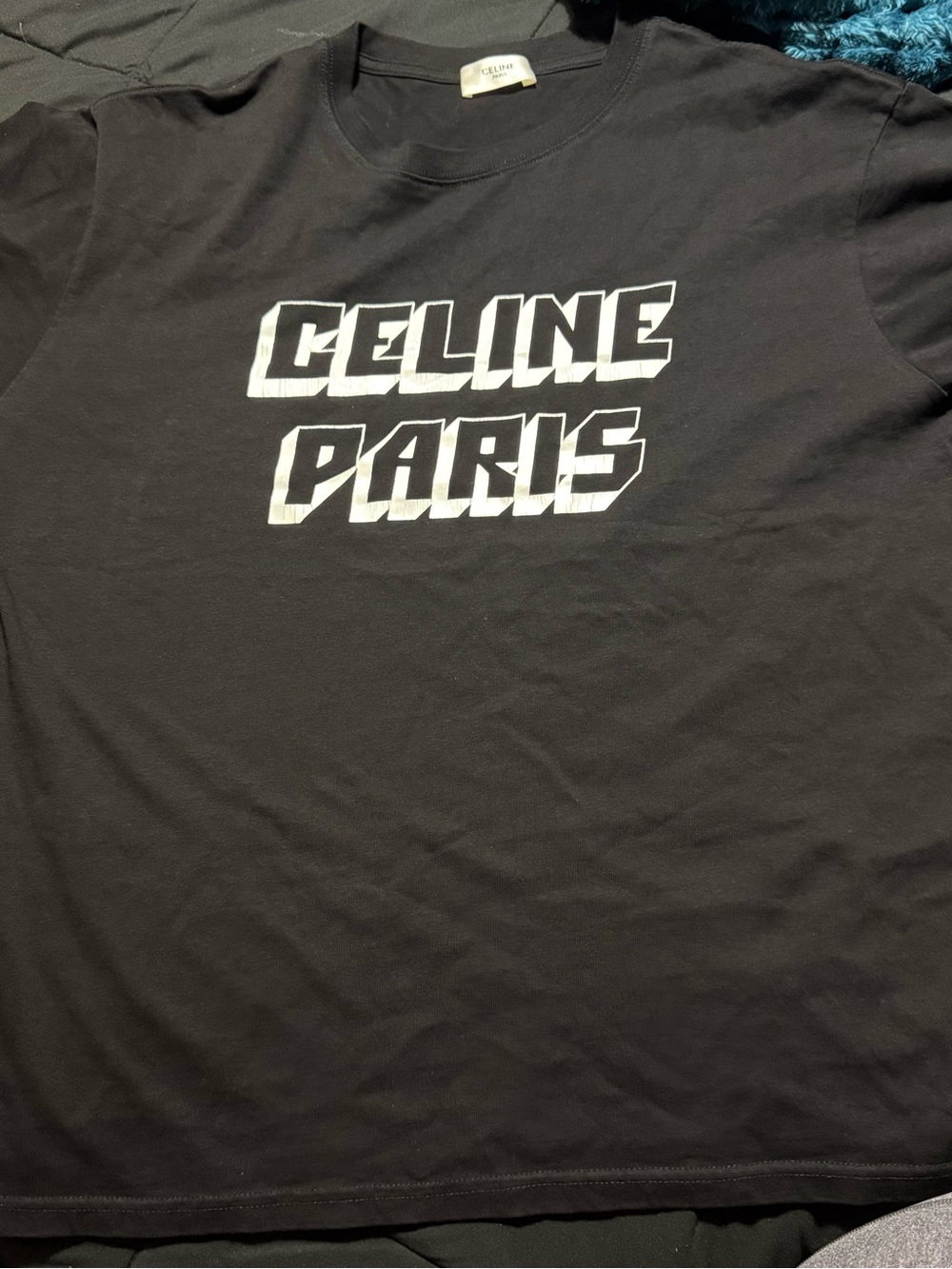 Celine Women Black 'CELINE PARIS' Graphic Tee